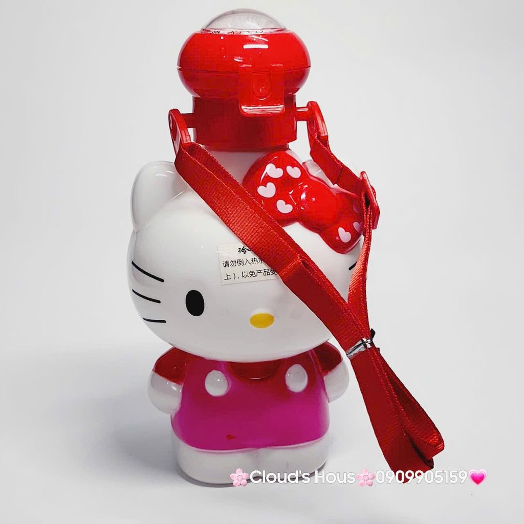 Bình nước Hello Kitty Có Dây Đeo cho bé