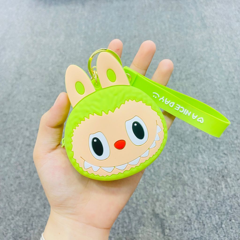 Bóp Móc Khóa Silicone Labubu Nhiều Màu