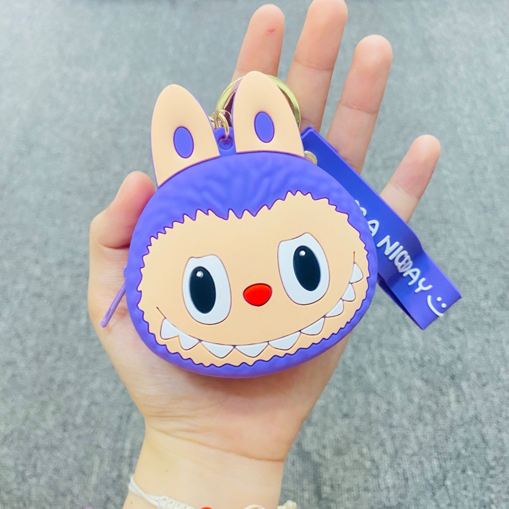 Bóp Móc Khóa Silicone Labubu Nhiều Màu