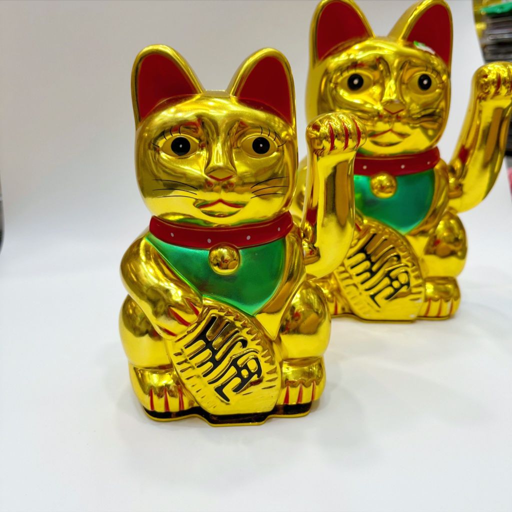 Mèo Thần Tài Mạ Vàng Nhiều Mẫu Nhiều Size
