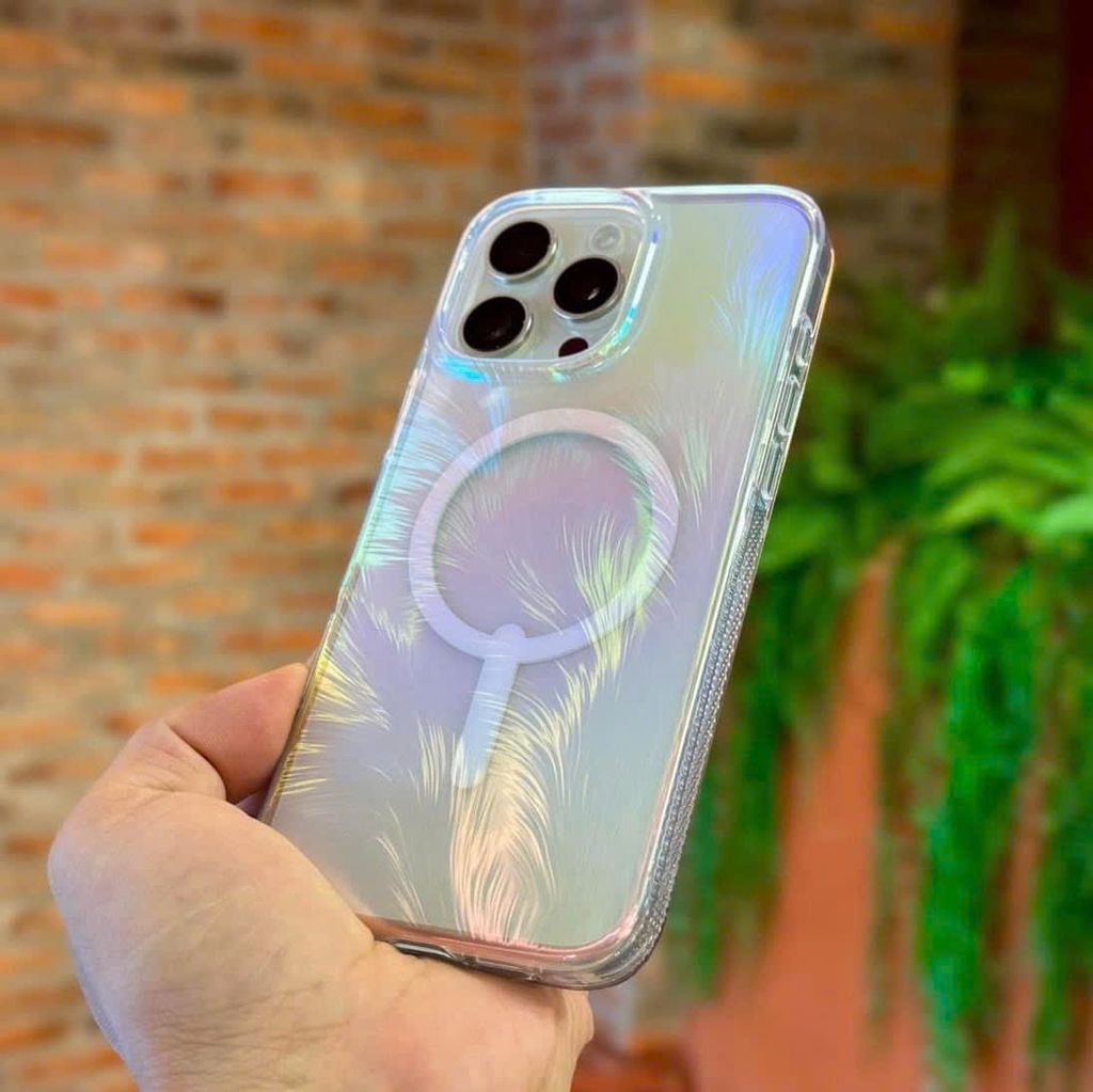 Case Ốp điện thoại iPhone ZAGG Trong Magsafe Hologram Ánh Kim - Nhũ iPhone 16/Pro/Promax