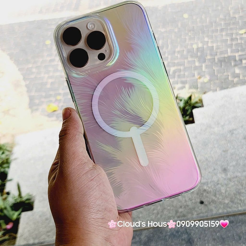 Case Ốp điện thoại iPhone ZAGG Trong Magsafe Hologram Ánh Kim - Nhũ iPhone 16/Pro/Promax