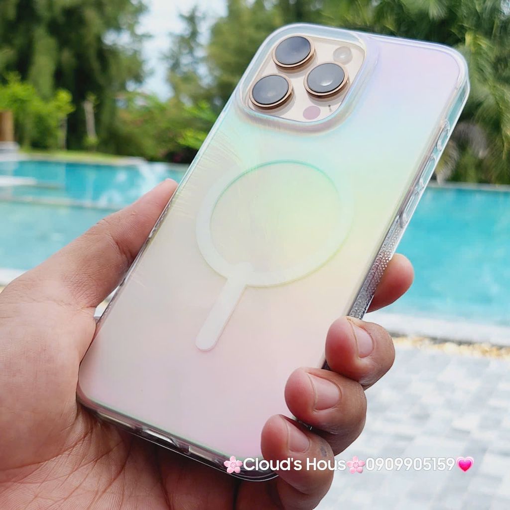 Case Ốp điện thoại iPhone ZAGG Trong Magsafe Hologram Ánh Kim - Nhũ iPhone 16/Pro/Promax