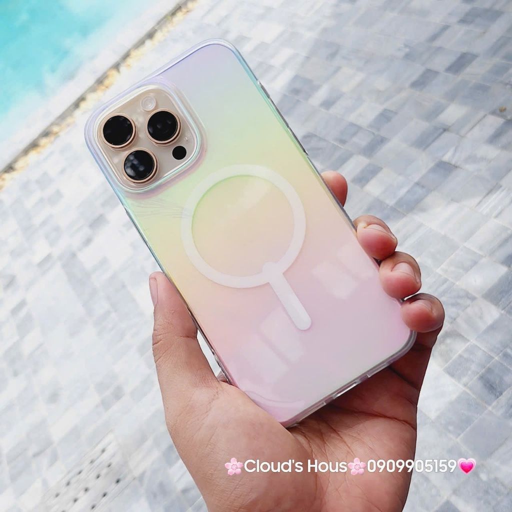 Case Ốp điện thoại iPhone ZAGG Trong Magsafe Hologram Ánh Kim - Nhũ iPhone 16/Pro/Promax