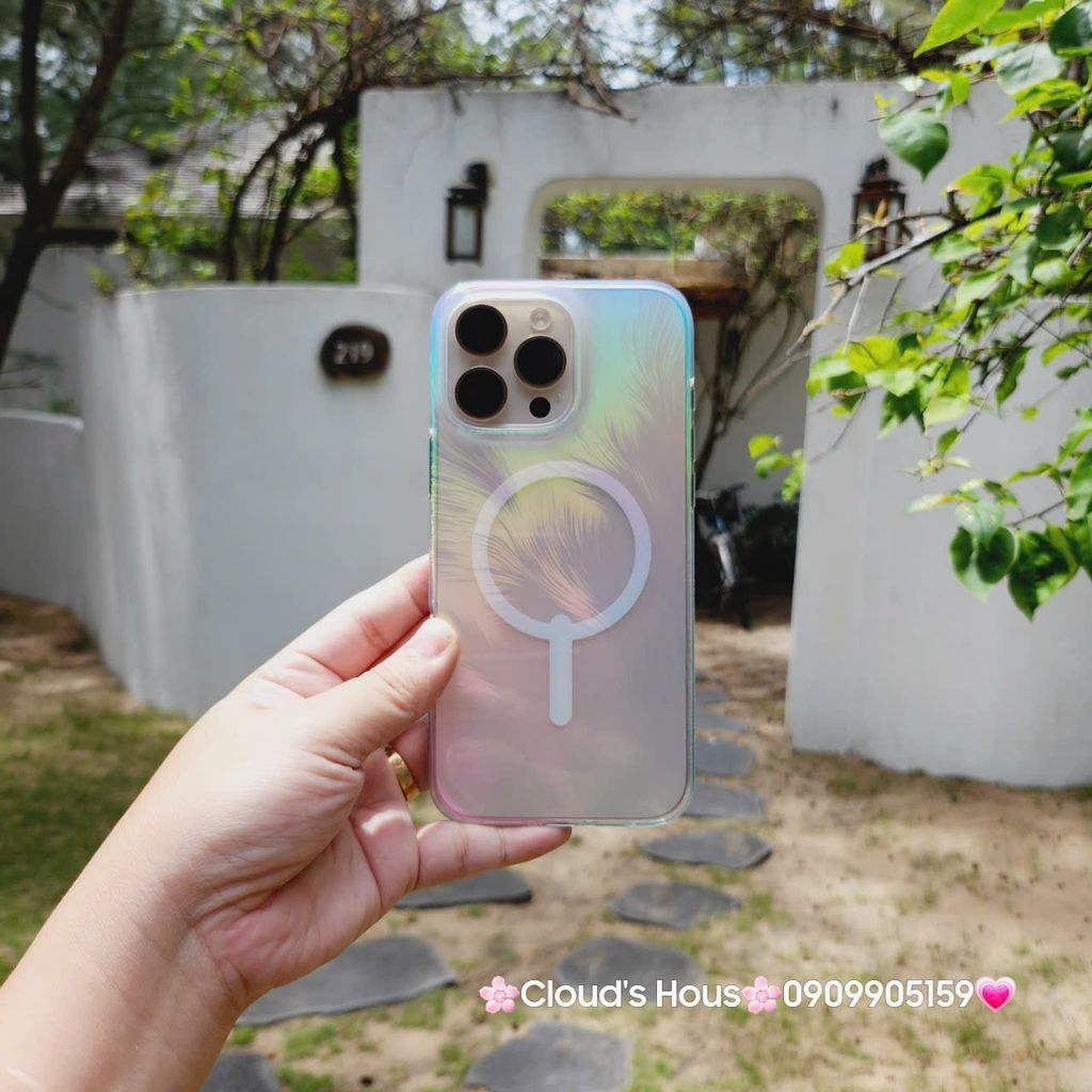 Case Ốp điện thoại iPhone ZAGG Trong Magsafe Hologram Ánh Kim - Nhũ iPhone 16/Pro/Promax