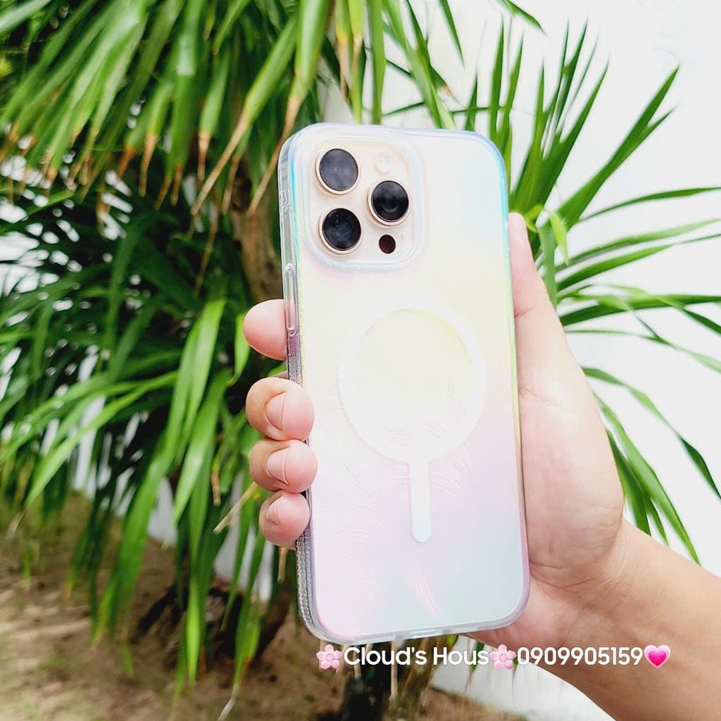 Case Ốp điện thoại iPhone ZAGG Trong Magsafe Hologram Ánh Kim - Nhũ iPhone 16/Pro/Promax