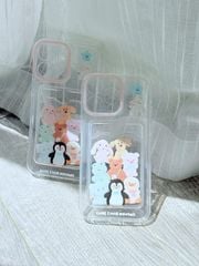 Case Ốp điện thoại iPhone Trong đựng card Cute Little Animals iPhone 7+/8+/X/XSM/Xr/11/12/13/14/15/Plus/Pro/Promax