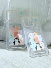 Case Ốp điện thoại iPhone Trong đựng card Cute Little Animals iPhone 7+/8+/X/XSM/Xr/11/12/13/14/15/Plus/Pro/Promax