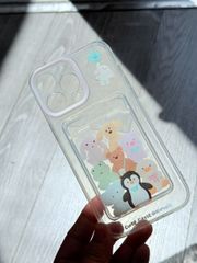 Case Ốp điện thoại iPhone Trong đựng card Cute Little Animals iPhone 7+/8+/X/XSM/Xr/11/12/13/14/15/Plus/Pro/Promax