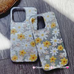 Case Ốp điện thoại iPhone Họa Tiết Hoa Cúc Ánh Bạc iPhone 12/13/14/15/16/Plus/Pro/Promax