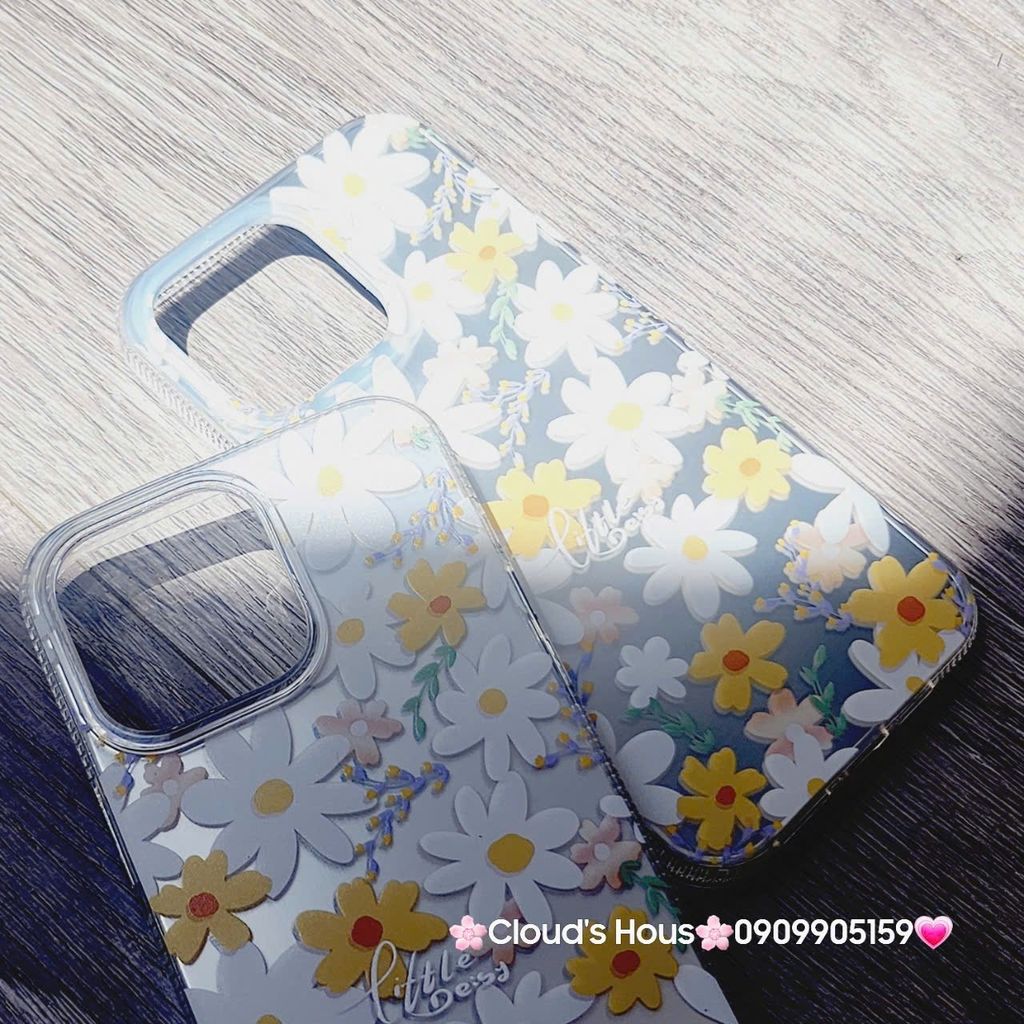 Case Ốp điện thoại iPhone Họa Tiết Hoa Cúc Ánh Bạc iPhone 12/13/14/15/16/Plus/Pro/Promax