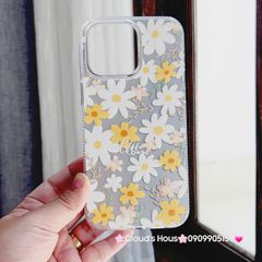 Case Ốp điện thoại iPhone Họa Tiết Hoa Cúc Ánh Bạc iPhone 12/13/14/15/16/Plus/Pro/Promax