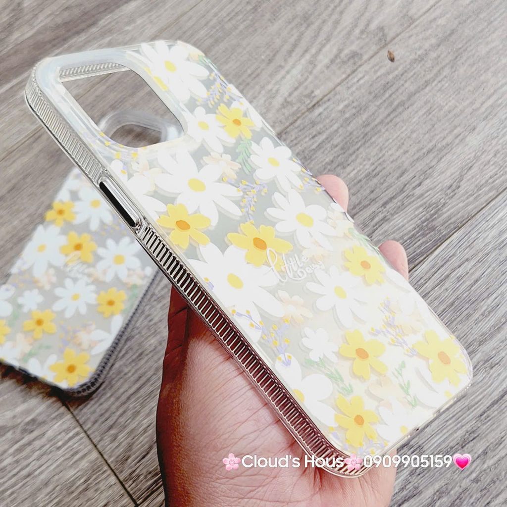 Case Ốp điện thoại iPhone Họa Tiết Hoa Cúc Ánh Bạc iPhone 12/13/14/15/16/Plus/Pro/Promax
