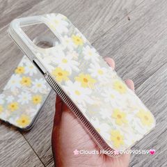 Case Ốp điện thoại iPhone Họa Tiết Hoa Cúc Ánh Bạc iPhone 12/13/14/15/16/Plus/Pro/Promax