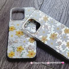 Case Ốp điện thoại iPhone Họa Tiết Hoa Cúc Ánh Bạc iPhone 12/13/14/15/16/Plus/Pro/Promax