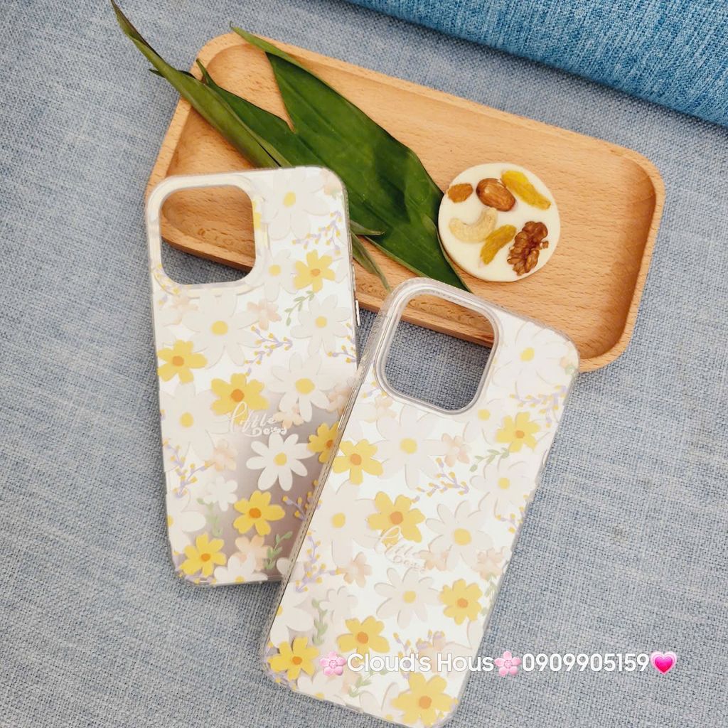 Case Ốp điện thoại iPhone Họa Tiết Hoa Cúc Ánh Bạc iPhone 12/13/14/15/16/Plus/Pro/Promax