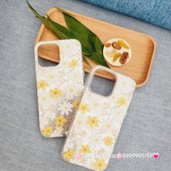 Case Ốp điện thoại iPhone Họa Tiết Hoa Cúc Ánh Bạc iPhone 12/13/14/15/16/Plus/Pro/Promax
