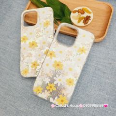 Case Ốp điện thoại iPhone Họa Tiết Hoa Cúc Ánh Bạc iPhone 12/13/14/15/16/Plus/Pro/Promax