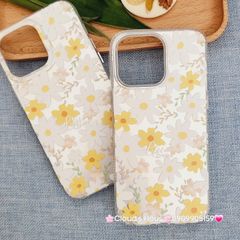 Case Ốp điện thoại iPhone Họa Tiết Hoa Cúc Ánh Bạc iPhone 12/13/14/15/16/Plus/Pro/Promax