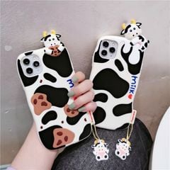 Case Ốp điện thoại iPhone BÒ SỮA SU DẺO nổi iPhone 7/8/Plus/X/Xs/XsMax/11/12/Pro/Promax