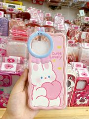 Case Ốp điện thoại iPhone thỏ cute Nhám da tai thỏ gợn sóng cam tròn iPhone 11/11promax/12pro/12promax/13/13pro/13promax/14/14pro/14promax