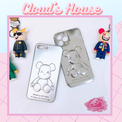 Case Ốp điện thoại Bearbrick Chất dẻo 3D nổi iPhone X/Xs/XsMax/11/12/Pro/Promax