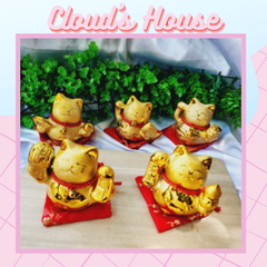 Mèo may mắn Mạ vàng Để bàn - TẾT