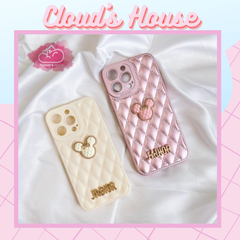 Case Ốp điện thọai iPhone Mickey Jadior Phao Nhám da icon nổi iPhone 12/13/Pro/Promax