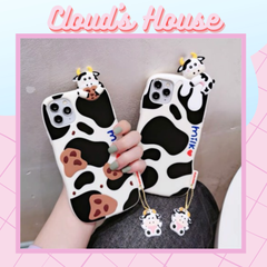 Case Ốp điện thoại iPhone BÒ SỮA SU DẺO nổi iPhone 7/8/Plus/X/Xs/XsMax/11/12/Pro/Promax