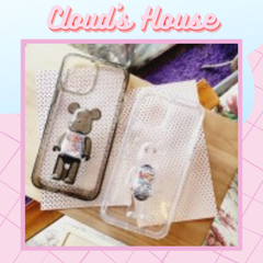 Case Ốp điện thoại iPhone Bearbrick Trong Chống dựng Nút nổi IPhone 11/12/13/14/Plus/Pro/Promax