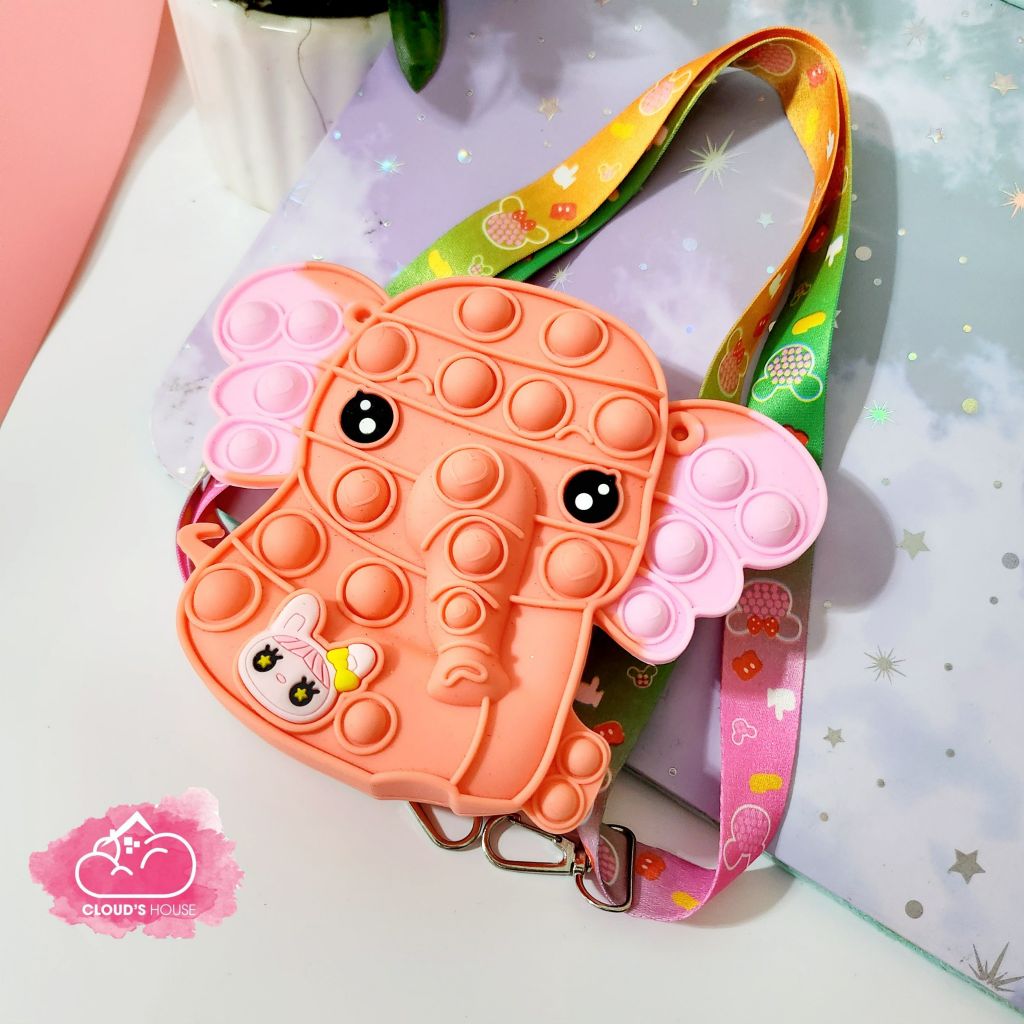 TÚI SILICONE/ POP IT ĐEO CHÉO CHO BÉ (Tặng kèm tai nghe)