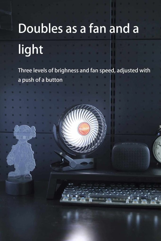 Mini Fan - Quạt để bàn - Quạt kẹp Yoobao Ver2 8000MAH F8
