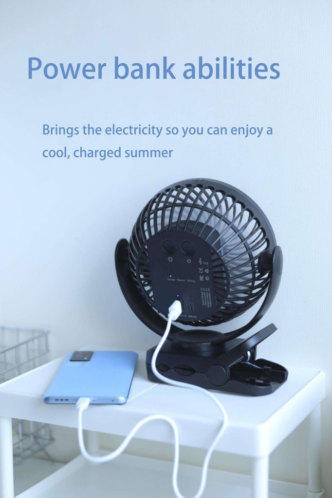 Mini Fan - Quạt để bàn - Quạt kẹp Yoobao Ver2 8000MAH F8