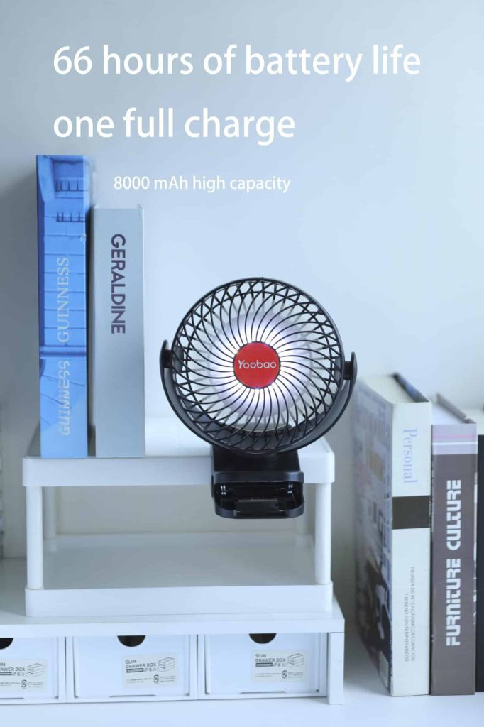 Mini Fan - Quạt để bàn - Quạt kẹp Yoobao Ver2 8000MAH F8