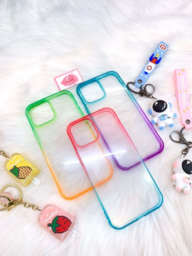 CASE iPhone TRONG SUỐT VIỀN DẺO OMBRE ( viền trong suốt - hộp vỉ)