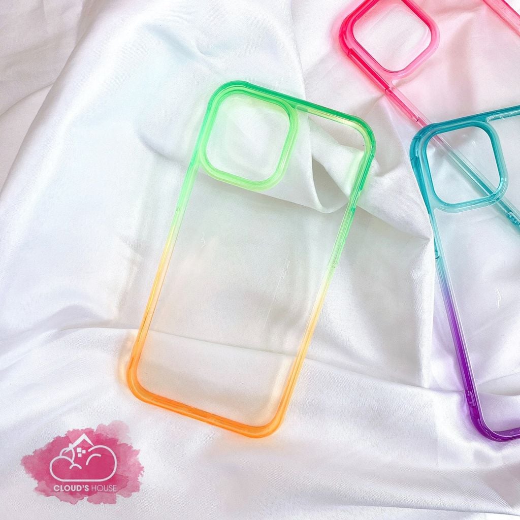 CASE iPhone TRONG SUỐT VIỀN DẺO OMBRE ( viền trong suốt - hộp vỉ)