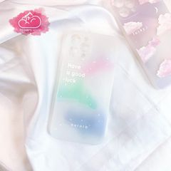 Case Ốp điện thoại iPhone Nhám trong dẻo UMKU Đám mây hồng LUCKY iPhone 7+/X/XS/Xsm/11/12/Plus/Pro/Promax