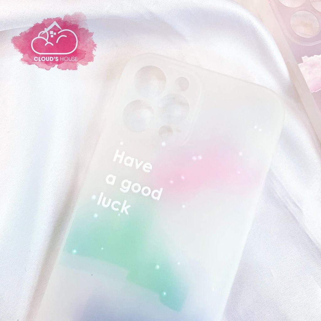 Case Ốp điện thoại iPhone Nhám trong dẻo UMKU Đám mây hồng LUCKY iPhone 7+/X/XS/Xsm/11/12/Plus/Pro/Promax