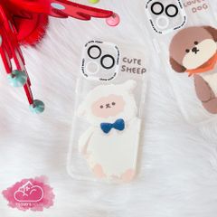 Case Ốp điện thoại iPhone Trong HD Viền nhám Chó và Cừu iPhone 11/12/13/Pro/Promax