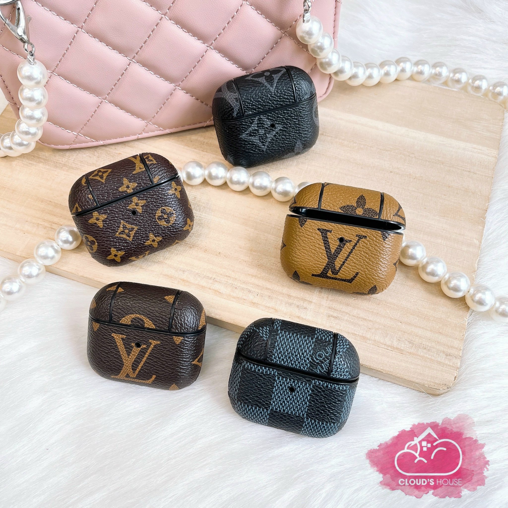 Buy Louis Vuitton Airpod Case Protective Case Wireless Bluetooth Headset  Box Charging Box Leather Earphone Cover for Air Pods LV Brown Grid  Damier Online at desertcartJamaica