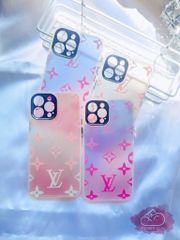 CASE iPhone Trong Nhám Dẻo In Họa Tiết LV màu Ombre Sang Chảnh ( tháo lắp bảo vệ camera) ( 2 màu)