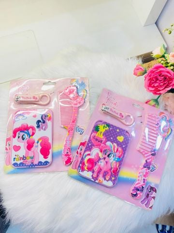 BỘ GƯƠNG LƯỢC Trang Điểm Bỏ Túi CHO BÉ ELSA