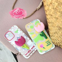 CASE IPHONE ICON NỔI Hoa Vải ( 2 mẫu).