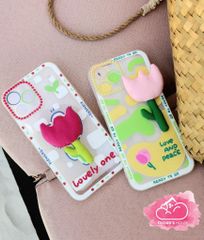 CASE IPHONE ICON NỔI Hoa Vải ( 2 mẫu).