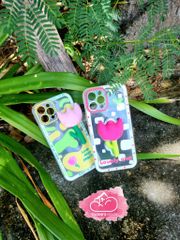 CASE IPHONE ICON NỔI Hoa Vải ( 2 mẫu).