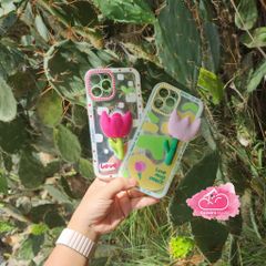 CASE IPHONE ICON NỔI Hoa Vải ( 2 mẫu).