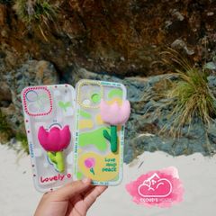 CASE IPHONE ICON NỔI Hoa Vải ( 2 mẫu).