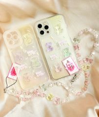 Case ốp điện thoại iPhone Trong dẻo Gấu nhiều màu Icon nổi