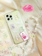 Case ốp điện thoại iPhone Trong dẻo Gấu nhiều màu Icon nổi