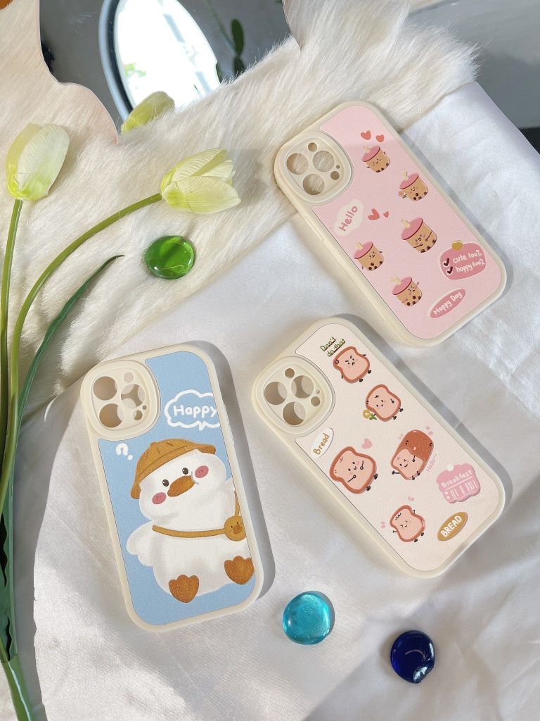 CASE IPHONE Nhám Da Chống Shock PHÔI BẦU VỊT HAPPY
